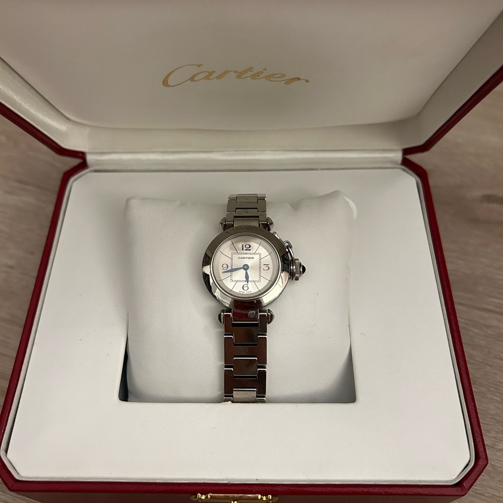 CARTIER Miss Pasha 27mm Quartz Women's Wristwatch White Dial